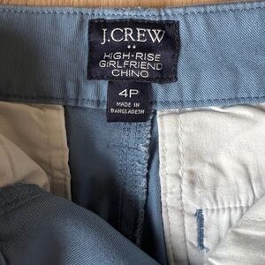 Banana Republic Blue High-Rise Girlfriend Chino, Size 4P